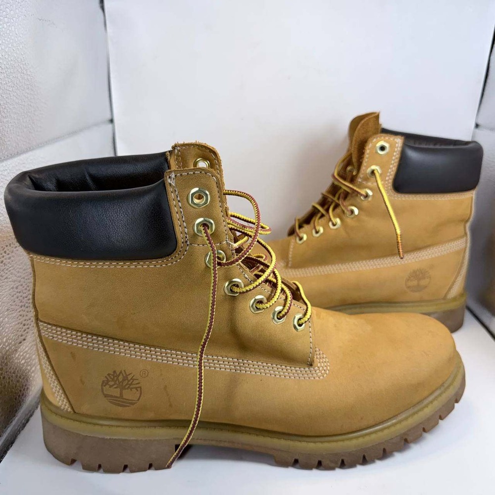 Timberland 6 Inch Premium Waterproof Boot Wheat Nubuck 10061 Mens 9.5 M